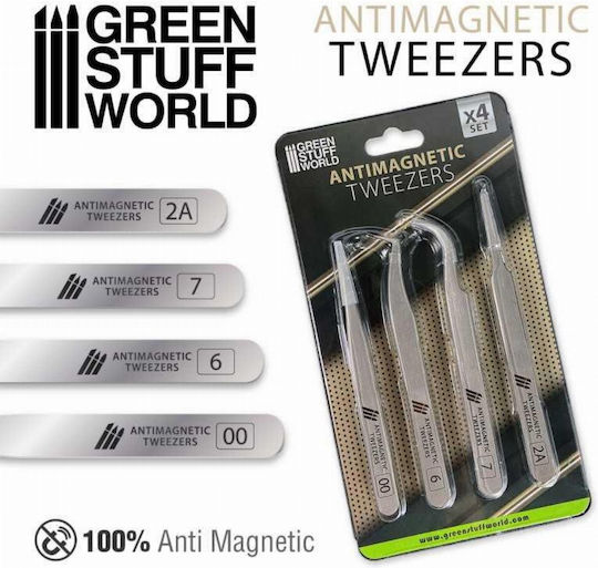 Green Stuff World Λαβίδα Μοντελισμού Quartz Tweezers Set (Anti-Magnetic) 4τμχ