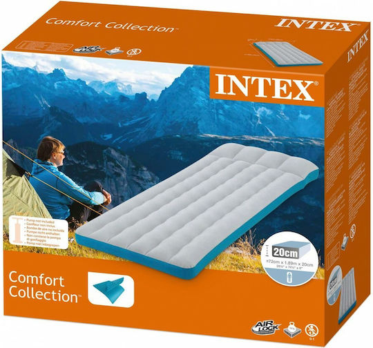 Intex Aufblasbare Schlafmatratze Einzel mit Elektrischer Pumpe 189x72x20εκ.