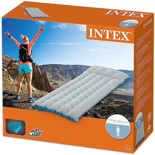 Intex Intex Camping-Luftmatratze Einzel mit Handpumpe Wave Beam 184x67x17cm