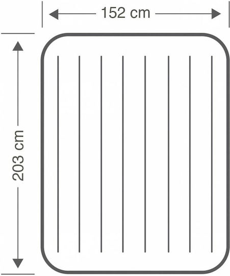 Intex Inflatable Sleeping Mattress Deluxe Single High 203x152x25εκ.