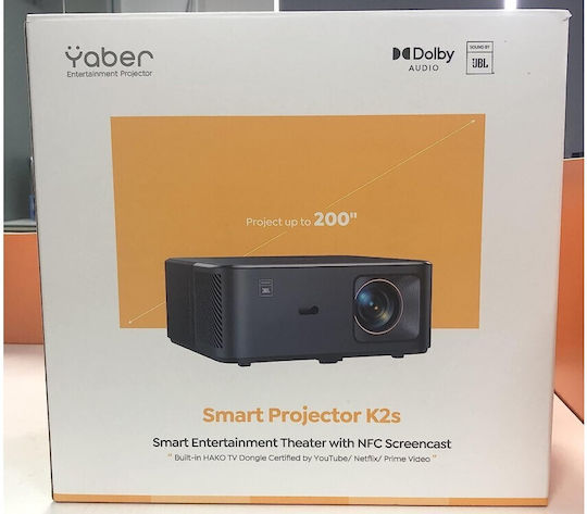 Yaber K2s Projector LCD Full HD Standard Lamp with Wi-Fi and Built-in Speakers Gray