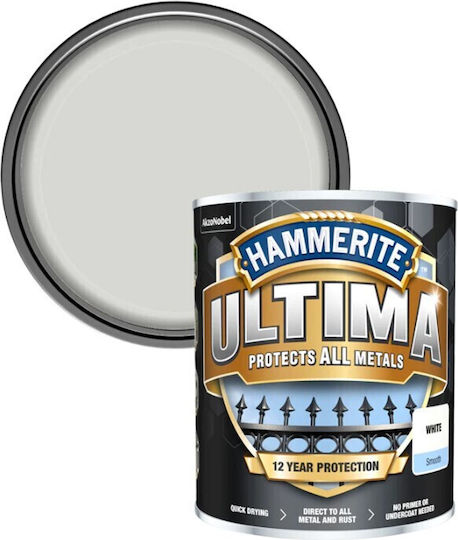 Hammerite Цвят Инхибитор на корозията Water Ultima 0.75лт RAL 9016 Блестящ