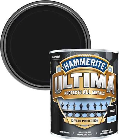 Hammerite Culoare Inhibitor de coroziune pentru apă Ultima 0.75lt Ral 9005 Strălucitor