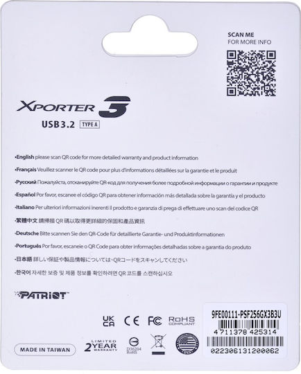Patriot Xporter 3 256GB USB 3.2 Stick Black