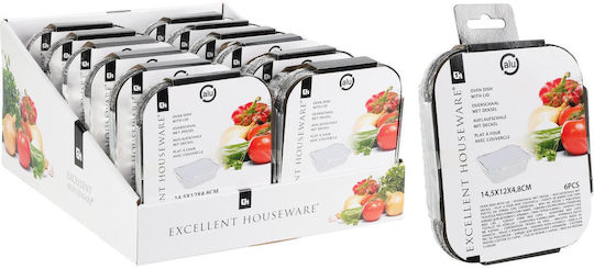 ArteLibre Aluminum Container Rectangle (6pcs)