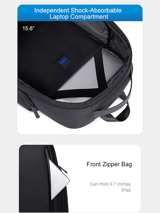 Arctic Hunter Wasserdicht Tasche Rucksack für Laptop 15.6" in Gray Farbe B00554-GY