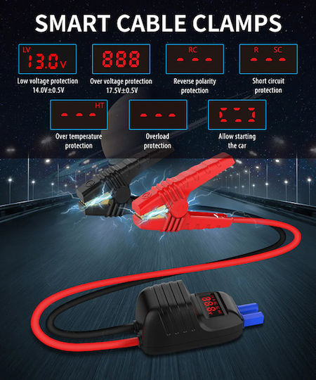 Utrai Portable Car Battery Jump Starter 13000mAh with Φακό / Power Bank / USB 12V
