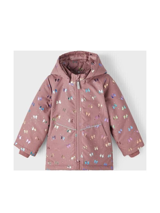 Kinder Freizeitjacke Kurz mit Kapuze Rosa