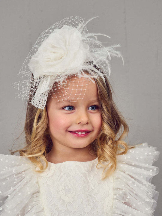 Designer's Cat White Baptism Dress made of Tulle