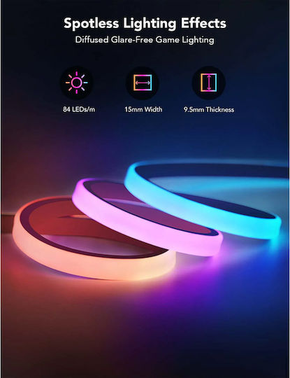 Govee Smart LED Strip Wi-Fi 24V RGB Light 3m Neon Flex with Power Supply