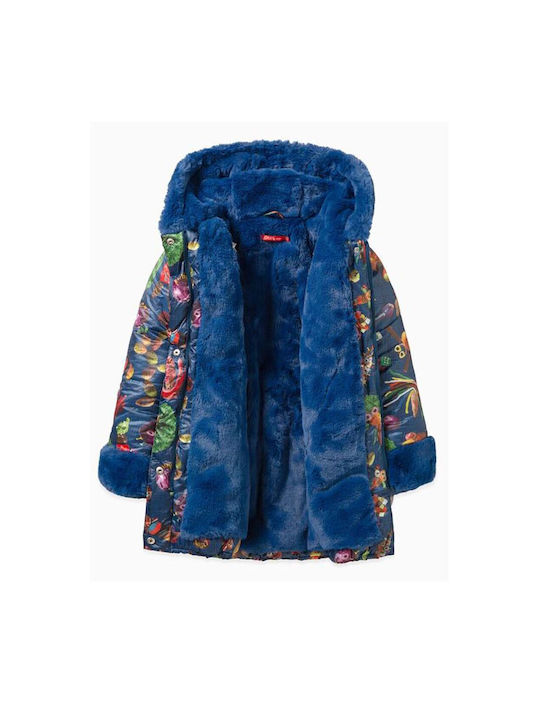 Oilily Girls Parka Blue with Ηood