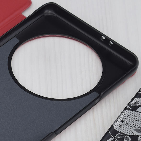 Techsuit Efold Книга Пластмаса / Кожа Червен (Honor Magic5 Lite - Червен)