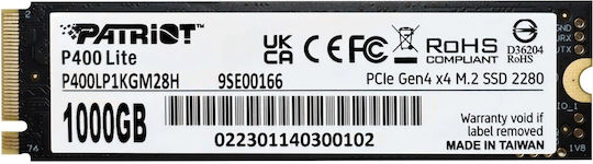 Patriot Viper VP400 Lite SSD 1TB M.2 Type with PCI Express 4.0 Connection P400LP1KGM28H