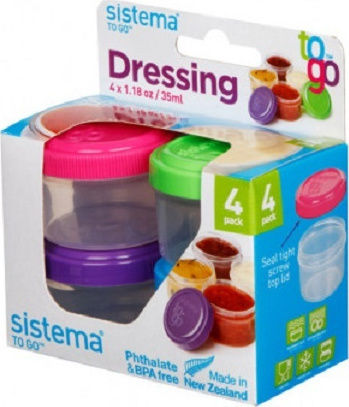 Sistema Dressing To Go Mehrfarbige 4Stücke