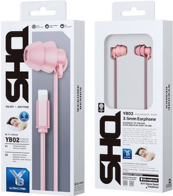 WK YB02 In-ear Handsfree with Lightning Connector Pink