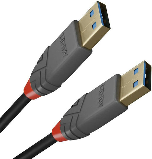 Lindy USB 3.0 Cablu USB-A - USB-A Negru 3m 36753