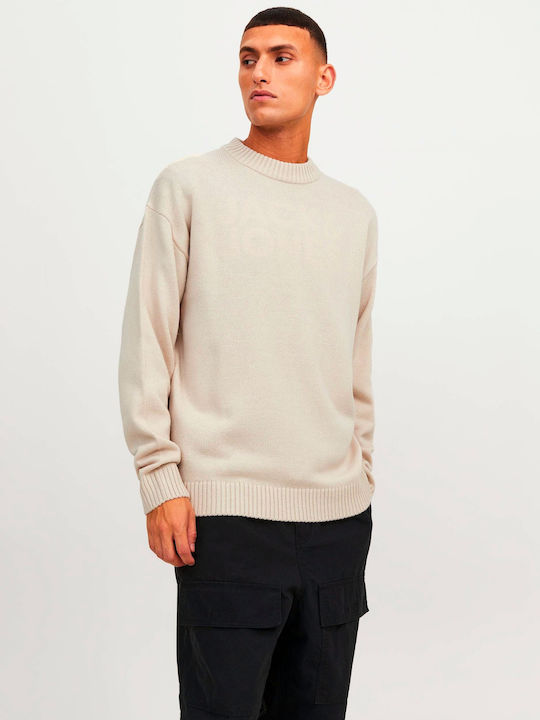 Jack & Jones Men's Long Sleeve Sweater Beige