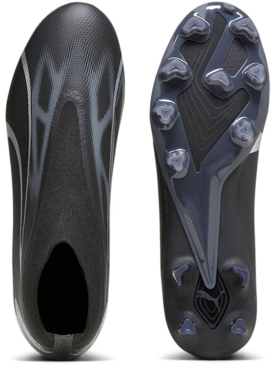 Puma Ultra Match Ll High Football Shoes FG/AG with Cleats Black / Asphalt