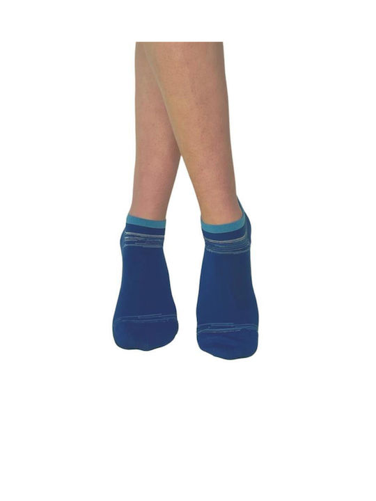 Inizio Women's Solid Color Socks Blue