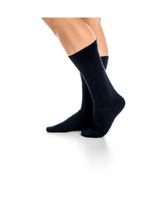 Inizio Men's Solid Color Socks Blue