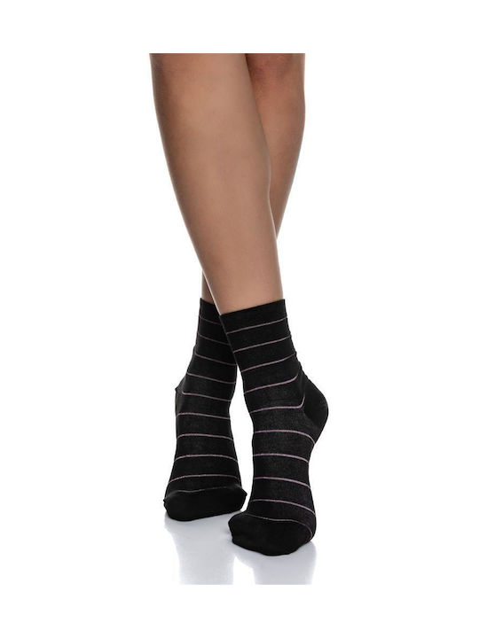 Inizio Women's Patterned Socks Black