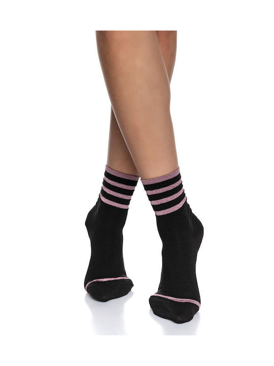 Inizio Women's Solid Color Socks Black