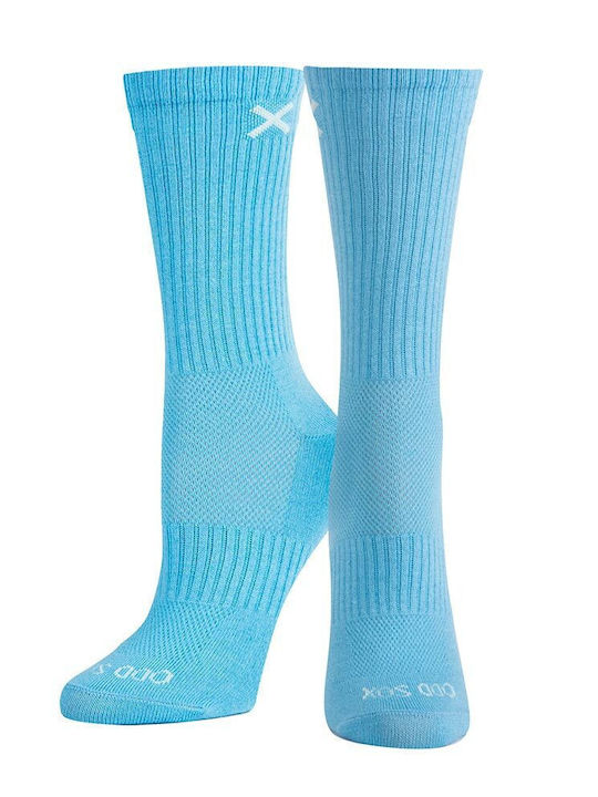 Odd Sox BASIX CREW Women's Solid Color Socks Light Blue