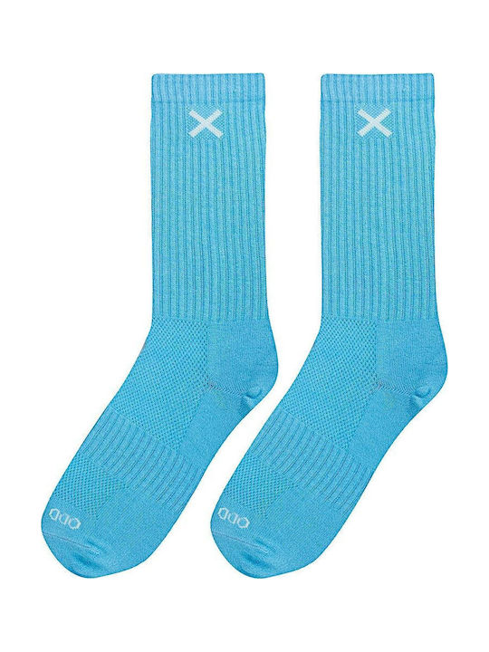 Odd Sox BASIX CREW Women's Solid Color Socks Light Blue
