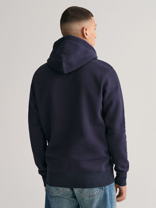 Sweatshirt with Hood Navy Blue