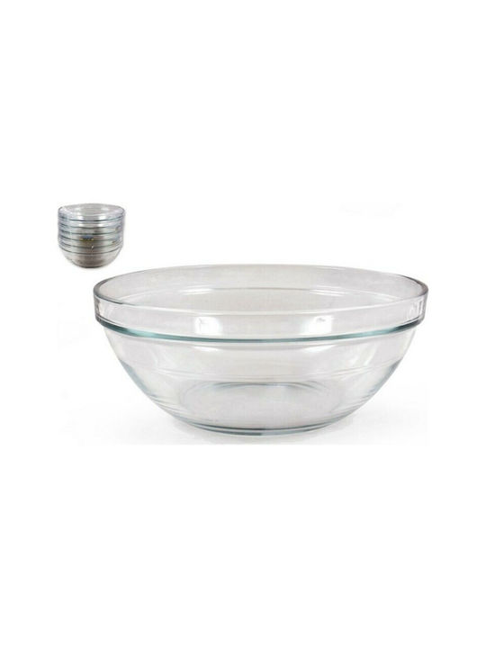 Homestyle Lys Salad Bowl Glass Transparent 26x26cm 1pcs