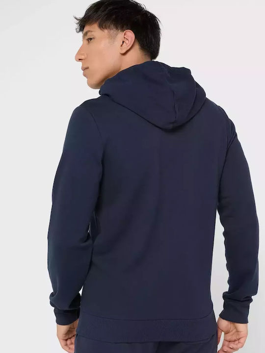 Emporio Armani Men's Sweatshirt Jacket with Hood and Pockets Navy Blue