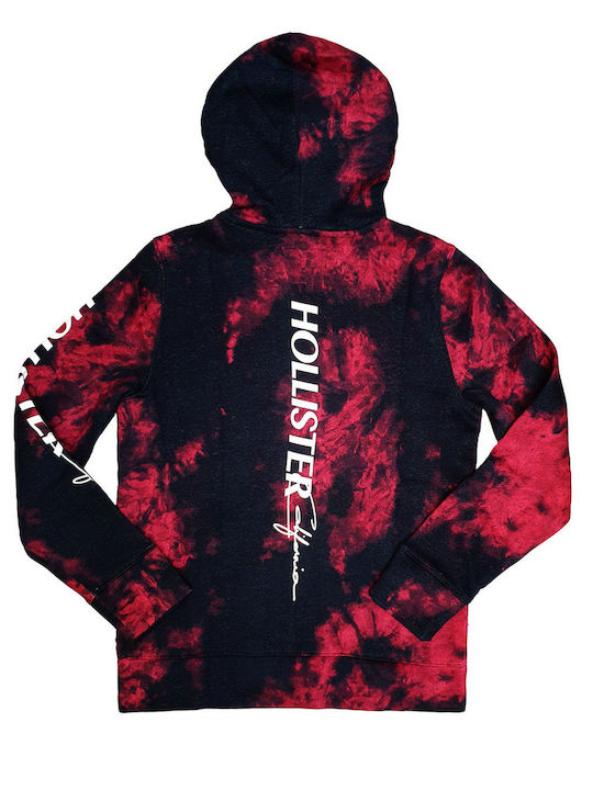 Hollister Herren Sweatshirt mit Kapuze und Taschen Schwarz