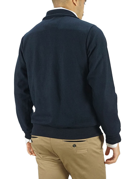 Everbest Men's Sweatshirt Jacket with Pockets Navy Blue