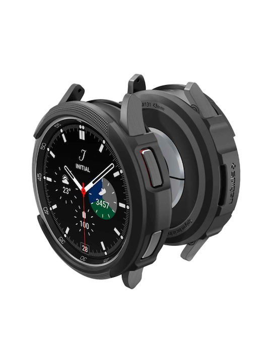 Spigen Liquid Air Silicone Case in Black color for Galaxy Watch6 Classic 43mm