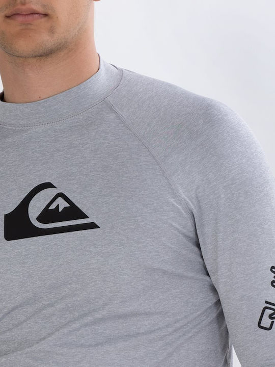 Quiksilver All Time Men's Short Sleeve Sun Protection Shirt Gray
