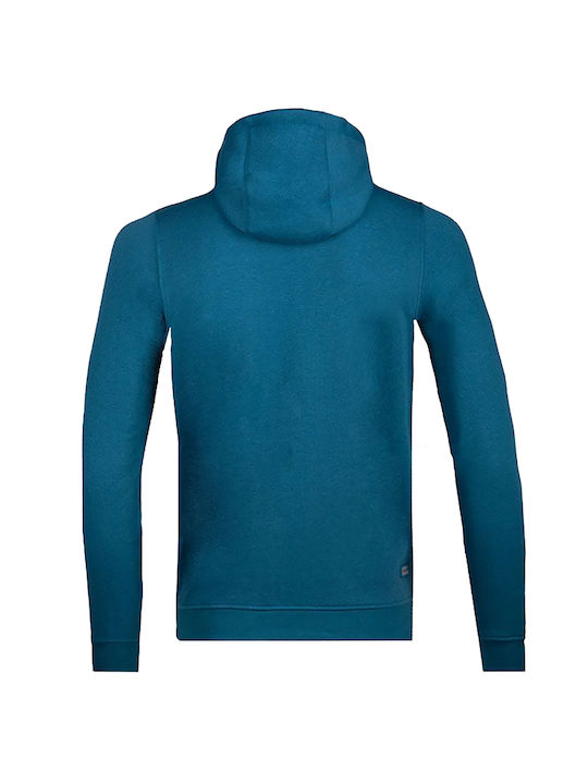 Bidi Badu Herren Sweatshirt Jacke mit Kapuze und Taschen Petrol Blau