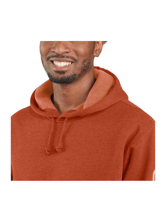 Carhartt Men's Sweatshirt with Hood and Pockets Orange