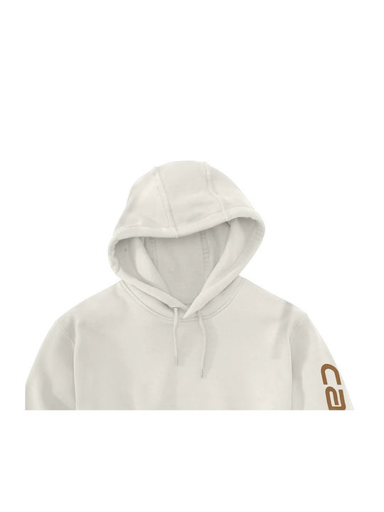 Carhartt Men's Sweatshirt with Hood and Pockets White