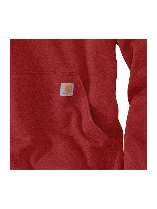 Carhartt Herren Sweatshirt mit Kapuze und Taschen Rot