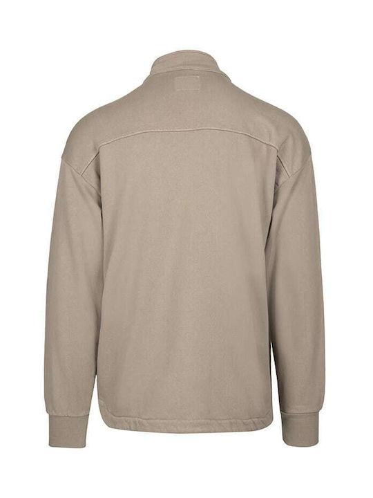 Crossley Men's Sweatshirt Jacket with Pockets Beige