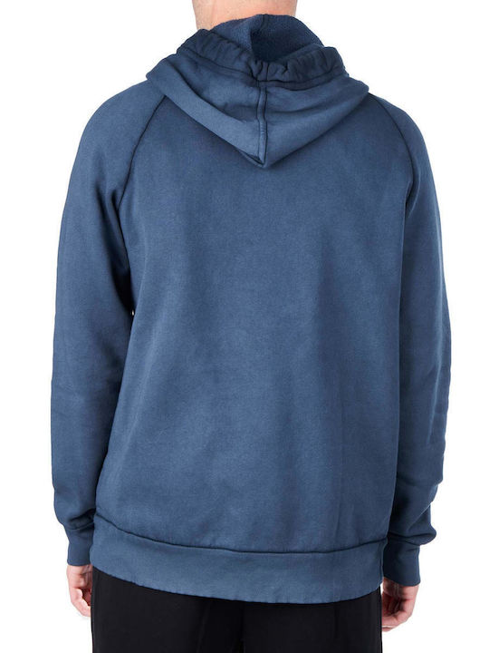 Crossley Men's Sweatshirt Jacket with Hood and Pockets Navy Blue