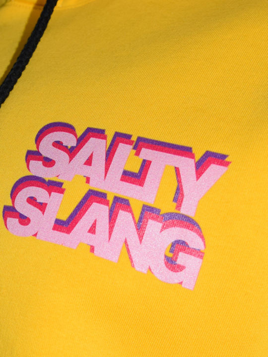 Salty Slang Men's Sweatshirt with Hood Yellow