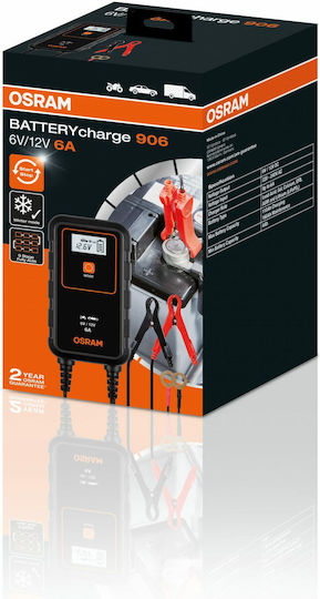 Osram BATTERYcharge 906 Φορτιστής Μπαταρίας Αυτοκινήτου 6/12V 6A