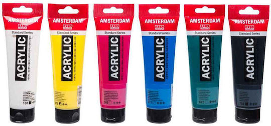 Royal Talens Amsterdam Standard Acrylic Paint Set Classroom 120ml 6Stück