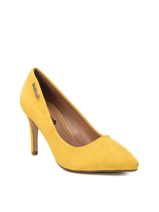 Refresh Suede Yellow High Heels