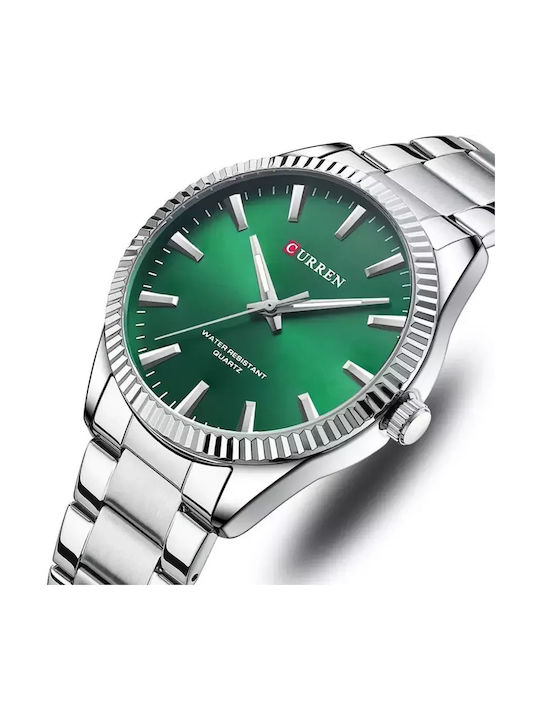 Curren Watch Battery with Green Metal Bracelet