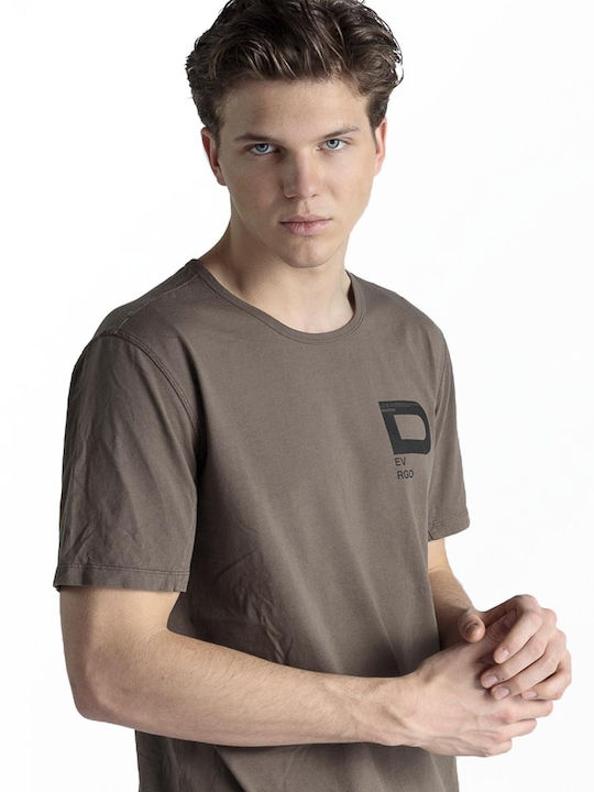 Devergo Herren T-Shirt Kurzarm Braun