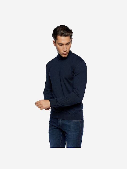 Brokers Jeans Herren Langarm-Pullover Marineblau