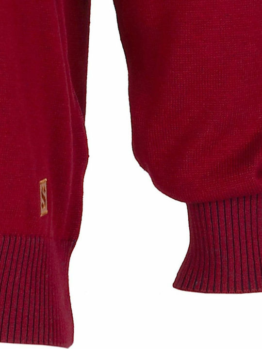 Top Ten Herren Langarm-Pullover Rot