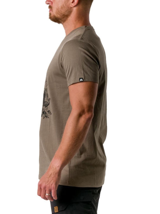 Northfinder Herren Sport T-Shirt Kurzarm Khaki